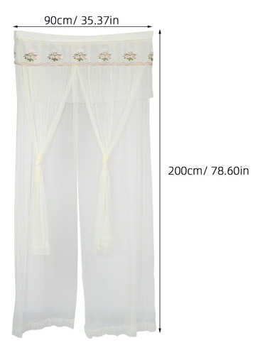 Cortina Decorativa De Encaje Para Puerta Con Cinta Adhesiva,