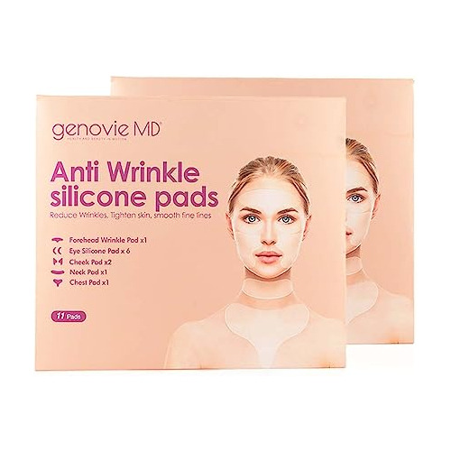 Genovie Md Almohadillas De Silicona Antiarrugas Para Cara, C