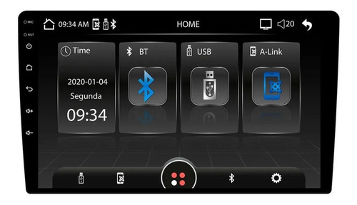 Central Multimídia Mp5 9 Polegada Apple Carplay Android Auto