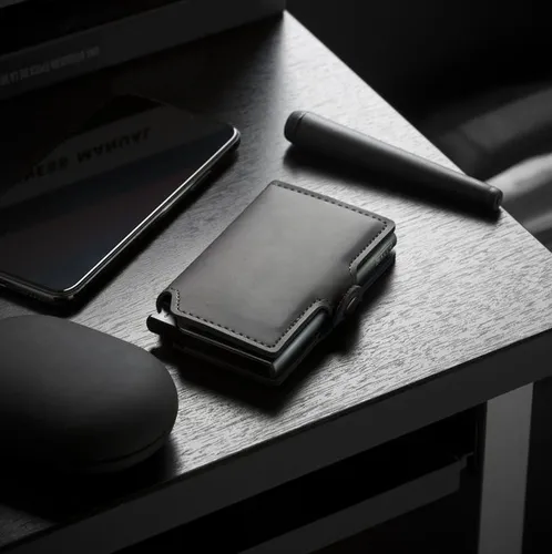 Billetera Walla Wallet Vintage Space Grey Cuero Rfid