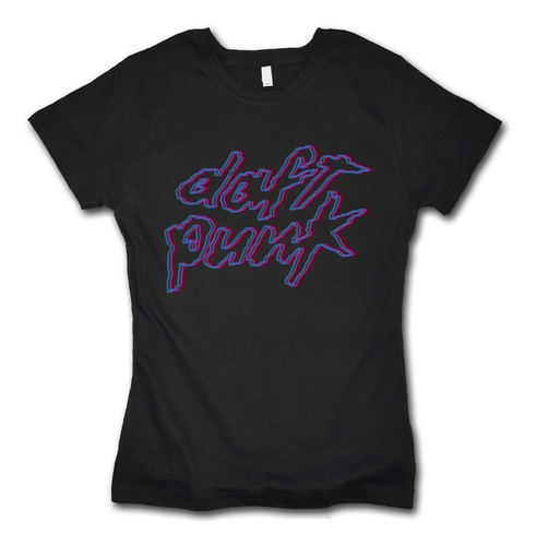 Daft Punk Playera 3d Logo Para Mujer Bp