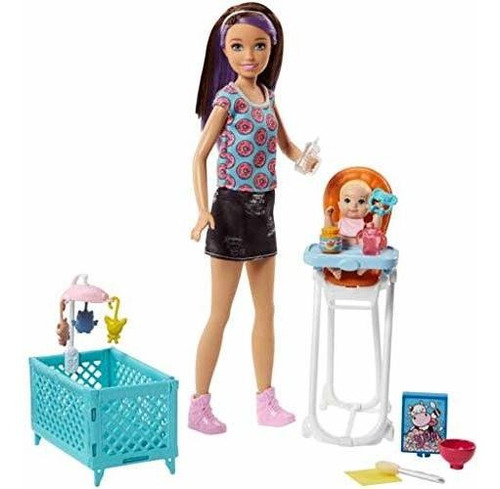Barbie Skipper Babysitters Inc. Muñeca Y Juego De Alimentac