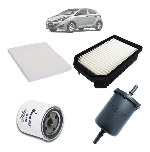 Kit De Filtros Hyundai Hb20 1.6 16v 2012 Acima