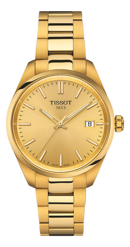 Reloj Mujer Tissot T150.210.33.021.00 Pr 100 Color De La Correa Dorado Color Del Bisel Dorado Color Del Fondo Dorado