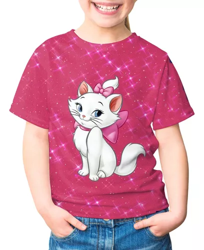 Camiseta Gata Marie Gatinha Desenho Aristogatas Duquesa Fofa