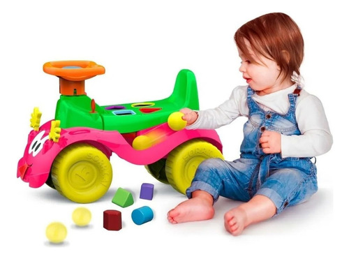 Totokinha Andador Carrinho Bebê Brinquedo Educativos Cor Rosa