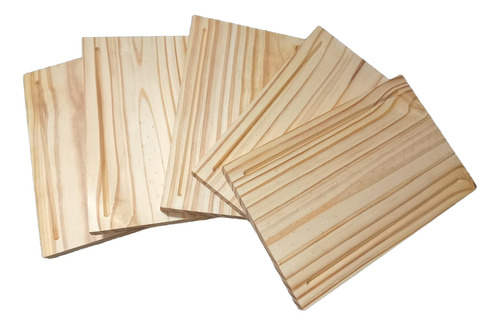 5 Platos Madera Para Asado Picadas Curados Listos Para Usar Madera Con Surco