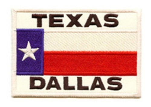 Parche Bordado Top Gun Texas Dallas Flag Bandera