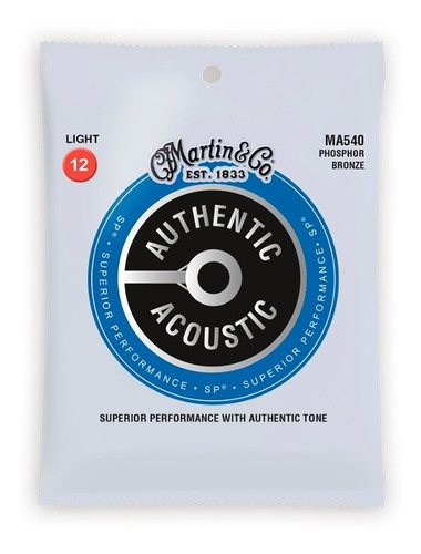 Encordado Guitarra Acustica 012 Martin Ma 540