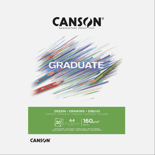 Block Canson Graduate Dessin A4 160g 30 Hojas