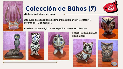 Colección De Búhos Artesanales, 7 Piezas Hermosas