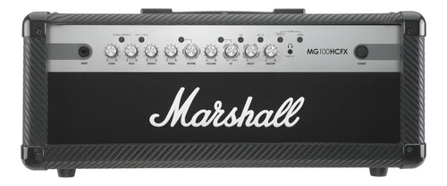 Amplificador de guitarra elétrica Marshall Mg 100hcfx Black-Silver Head