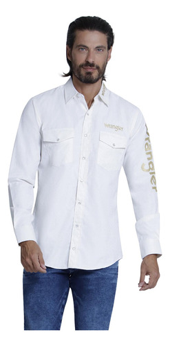 Camisa Vaquera Hombre Wrangler Regular Fit Manga Larga 943