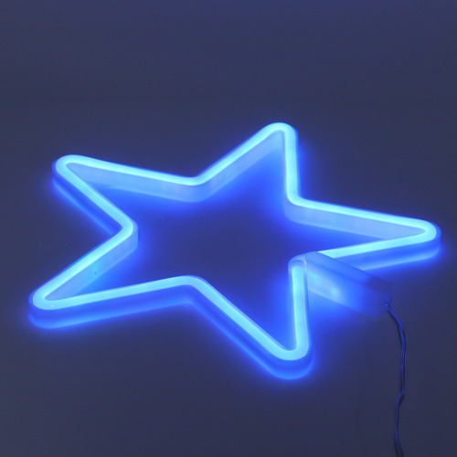 Letrero De Neón Led Decorativo Con Forma De Estrella Para Fi