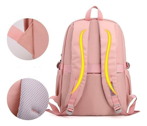 Mochila Para Estudiantes Mochila Escolar De Gran Capacidad Para Estudiantes De Secundaria Antirrobo Impermeable Moda Portátil