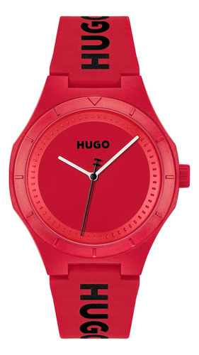 Reloj Hugo Para Hombre 1530346 Silicona Rojo
