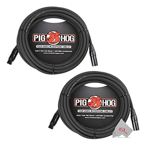 Cable Xlr Pig Hog De 20 Pies, Paquete De 2, Altavoz