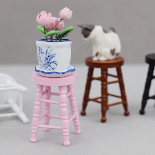 Nova 2 Silla De Ensueño For Casa De Muñecas, Taburete Marrón