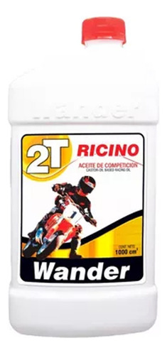 Aceite Competición Ricino Moto 2t Wander X 1 Lt X 6 Un.