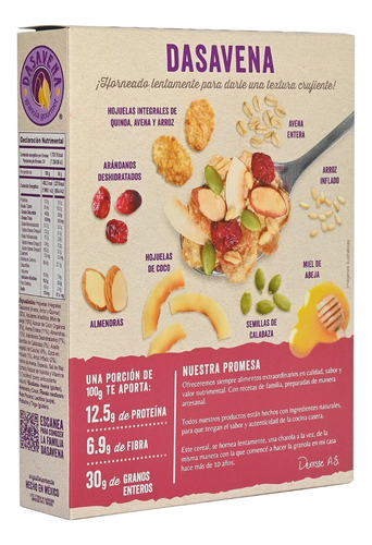 Cereal Granola Artesanal Dasavena Arándanos Y Almendras Fit