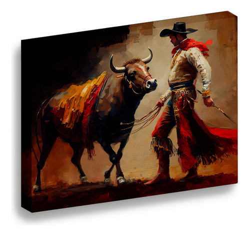 Cuadro Lienzo Canvas Matador Toro Arena Oficina Sala 30*40cm