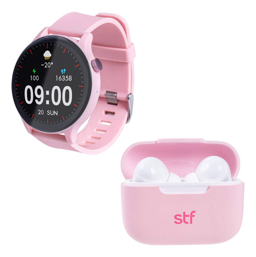 Kit Smartwatch Kronos Sound 1.38'' + Audífonos Tws Stf