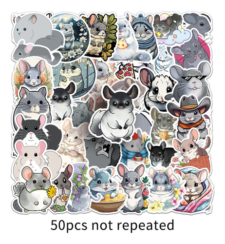 50 Chinchillas -1246 - 50 Pegatinas Totoro Sudamericanas