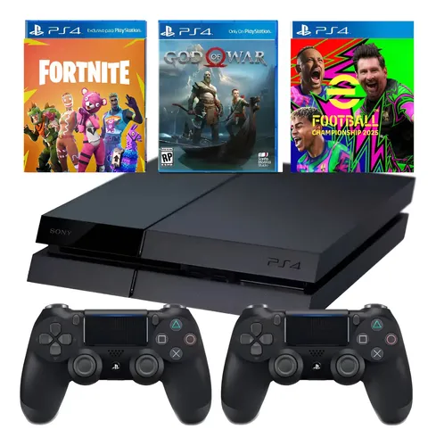 Sony Playstation 4 + 2 Controles + 3 Jogos + Nfe E Garantia