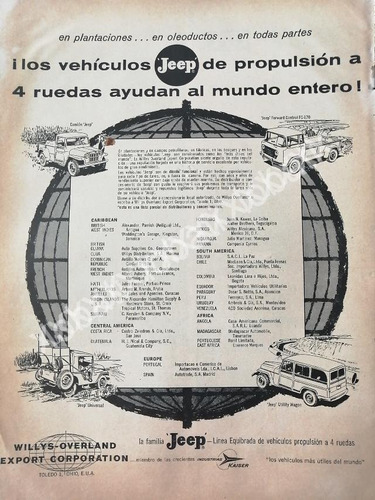 Cartel Retro Autos Y Camiones Willys 1953 /723