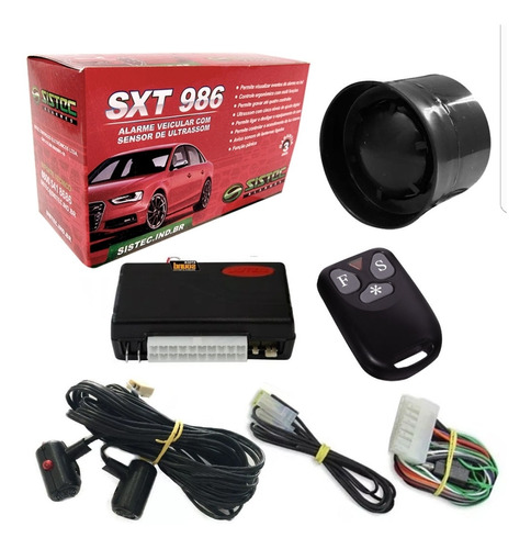 Alarme Automotivo Sistec Sxt 986 Universal Com 1 Controle 