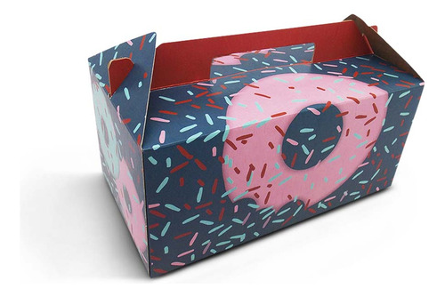 Embalagem Para Donuts - 2 Unidades - Color - 100 Unidades