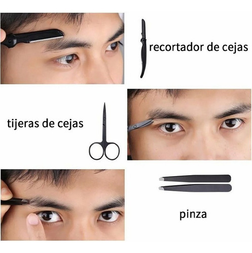 Juego De Pinzas Para Cejas, Acero Inoxidable, Tijeras 7pcs