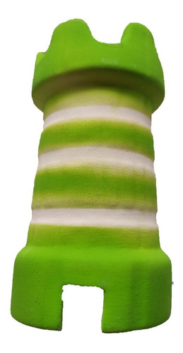 Adorno Pecera Torre Cerámica Fluo  12 Cm Alto