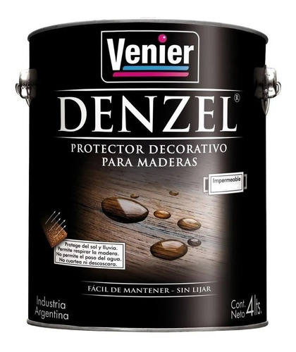 Denzel Lasur Venier Protector Para Maderas Brillante 4lt