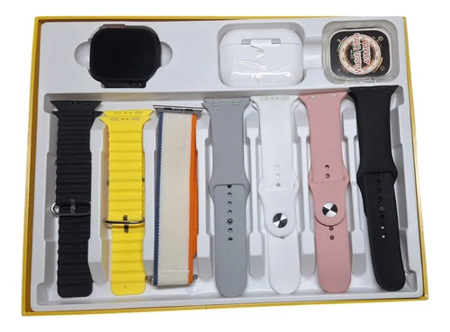 Reloj Smartwatch Ultra 3 - 7 Mallas + Auriculares Bluetooth Negro Varios Varios Colores