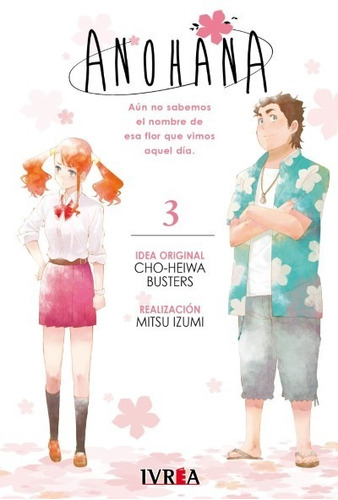 Manga Anohana Tomo #03 Ivrea Argentina