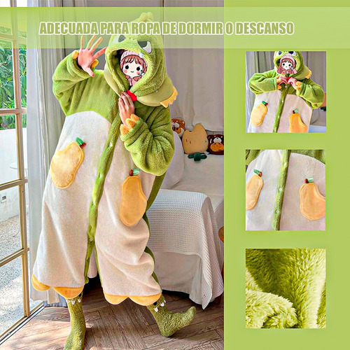 Pijama De Invierno Poleron Dino Chiporro Pijama Para Adulto
