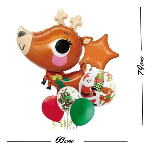 Set Globo Navidad Metálicos Modelos Varios Navideños