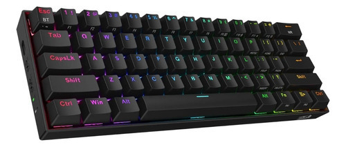 Teclado Inalámbrico Redragon Draconic Pro K530 Rgb 60% Negro Switch Brown Inglés