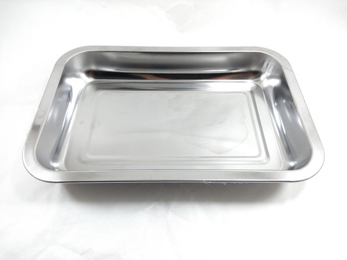 Bandeja Grande Acero Inoxidable Fuente Asado Cocina 35cm Md