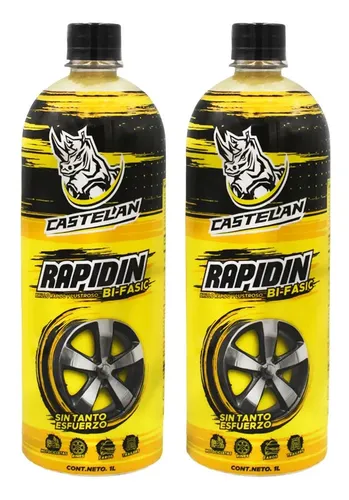 Rapidin Bi-fasic Brillo Rápido Y Lustroso 2 Piezas De 1lt Color Amarillo