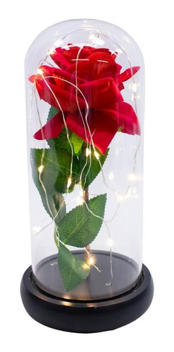 Luminária Disney Rosa Encantada A Bela E A Fera 24x12cm