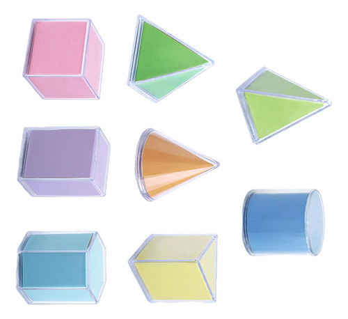 8 Piezas Transparentes 3d Formas Geométricas Montessori