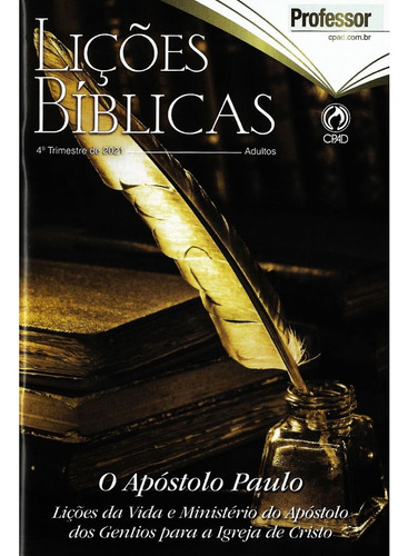 Imagem 1 de 3 de Revista Lições Bíblicas Adulto Professor - Escola Dominical