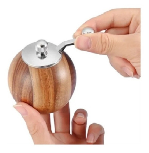 Molino Para Sal O Pimienta Esférico De Madera