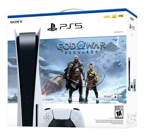 Kit Playstation5 Estandar God Of War Ragnarok (voucher) Color Blanco/Negro