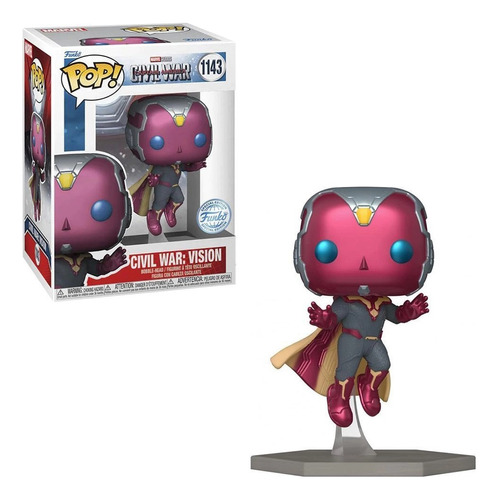 Boneco Funko Marvel Civil War Vision 1143 Funko Pop