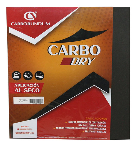Lija En Pliego Carbo Dry, 230mm X 280mm, G-180