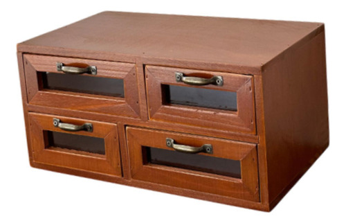 Organizador De Escritorio Con 4 Cajones, Caja De