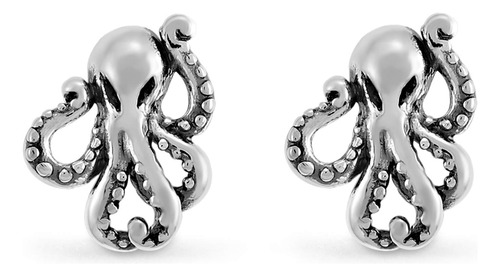 Aretes Boma Jewelry De Plata Esterlina Con Forma De Pulpo